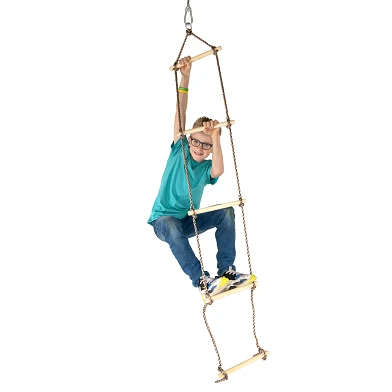 Swingking Touwladder met Houten Treden, 190cm