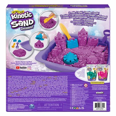 Kinetic Sand - Shimmer Zandkasteel Set Paars, 453gr.