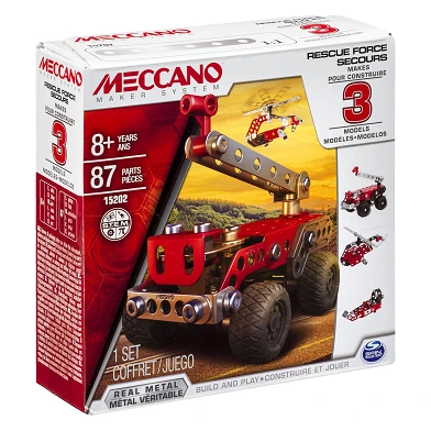 Meccano – Feuerwehrauto, 3-in-1-STEM-Bausatz