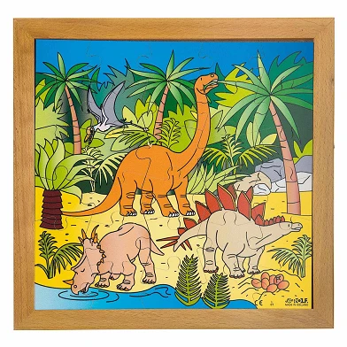 Rolf - Holzpuzzle Dinosaurier, 30 Teile.
