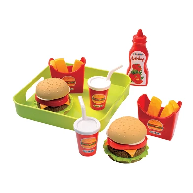 Ecoiffier 100 % Chef Hamburger-Set auf Tablett