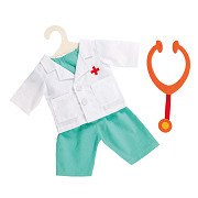Puppen-Arzt-Outfit mit Stethoskop, 28-35 cm