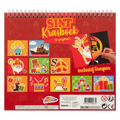 Sinterklaas Scratch Book – Kratzen Sie die Zeichnung ab
