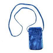 Create It! Smartphone-Tasche mit Reißverschluss – Blau/Silber