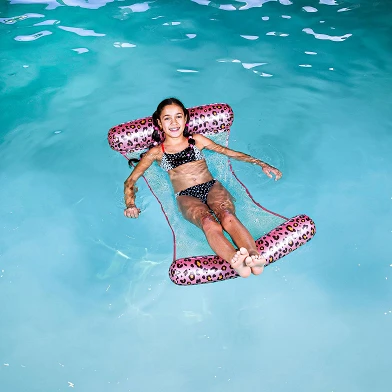 Swim Essentials Waterhangmat Panterprint Roze, 116cm