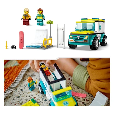LEGO City 60403 Ambulance en Snowboarder