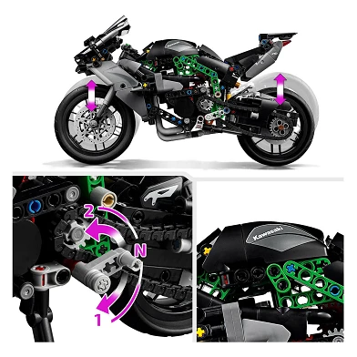 LEGO Technic 42170 Kawasaki Ninja H2R Motorrad