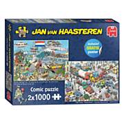 Jan van Haasteren Puzzle - Verkehrschaos, 2x1000 Teile.