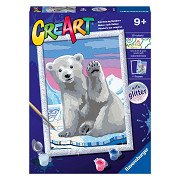 CreArt Malen nach Zahlen – Erstaunlicher Eisbär