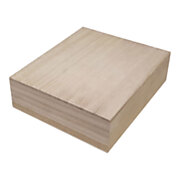 Quadratische Box mit losem Deckel aus Paulownia-Holz