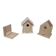 Quadratisches Vogelhaus aus Holz mit abnehmbarem Dach