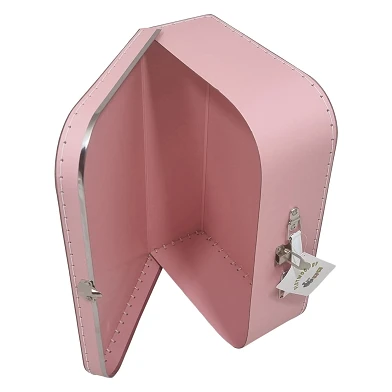 Karton-Koffer-Set Pink, 3-tlg.
