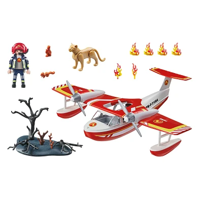 Playmobil Action Heroes Feuerwehrflugzeug mit Löschfunktion – 71463
