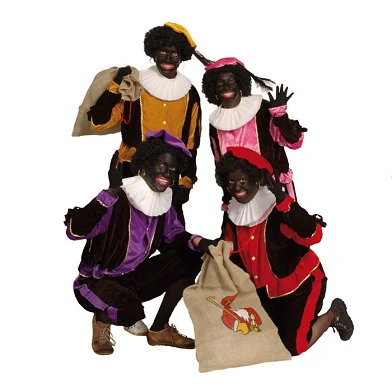 Zwarte Piet Kostuum Volw. - Maat L - Bruin