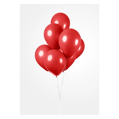 Ballonnen Rood 30cm, 10st.