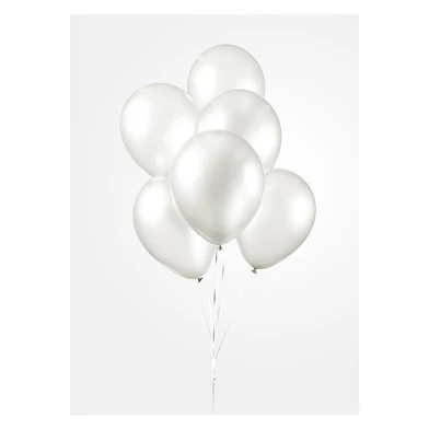 Luftballons Perlweiß 30cm, 10Stk.