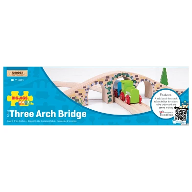 Bigjigs Holzschienen – Brücke mit 3 Bögen
