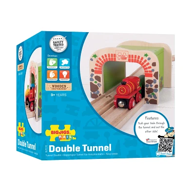 Bigjigs Holzschienen – Doppelgleisiger Tunnel