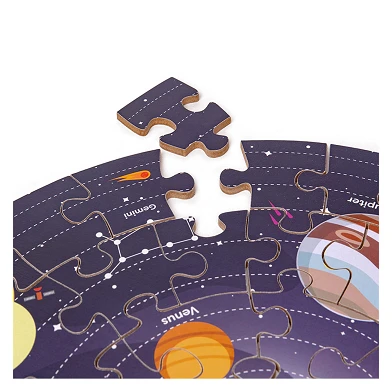 Bigjigs Bodenpuzzle Sonnensystem rund, 39 cm