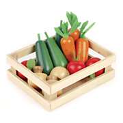 Légumes d'hiver en bois dans une caisse