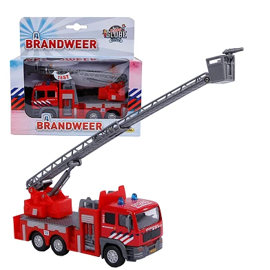 Kids Globe Feuerwehr-Leiterwagen aus Druckguss NL, 16 cm