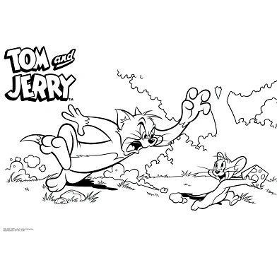 Tom & Jerry Kleurplaten met Stencil en Stickervel