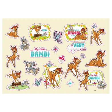 Bambi Kleurplaten met Stencil en Stickervel