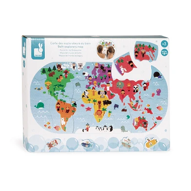 Janod Badespielzeug - Weltkarte
