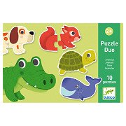 Djeco Duo Tiere 10in1 Puzzle