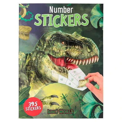 Dino World Nummer Stickers