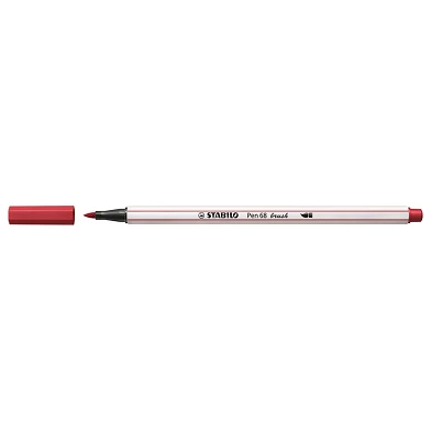 STABILO Pen 68 Brush - Viltstift - Donkerrood (50)