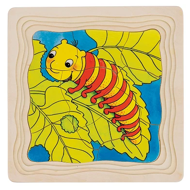 Goki Schichtenpuzzle aus Holz – Schmetterling