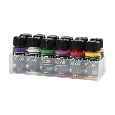 Deckende Stofffarbe – Set mit 12 Farben, 50 ml