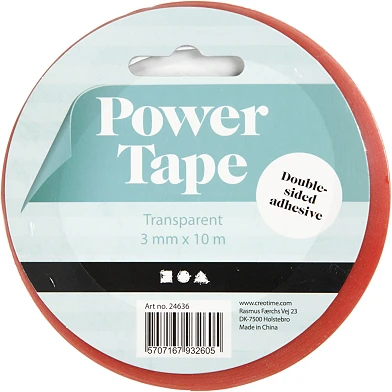 Dubbelzijdig Klevend Power Tape 3mm, 10m