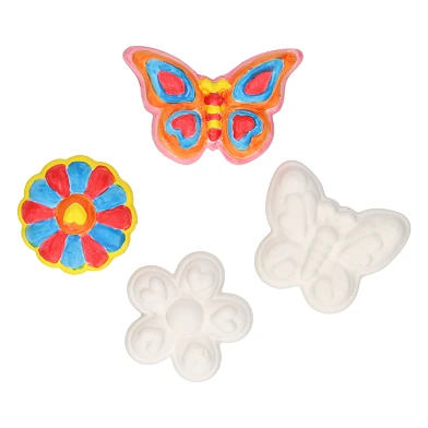 Gips Gieten Magneten - Vlinders & Bloemen