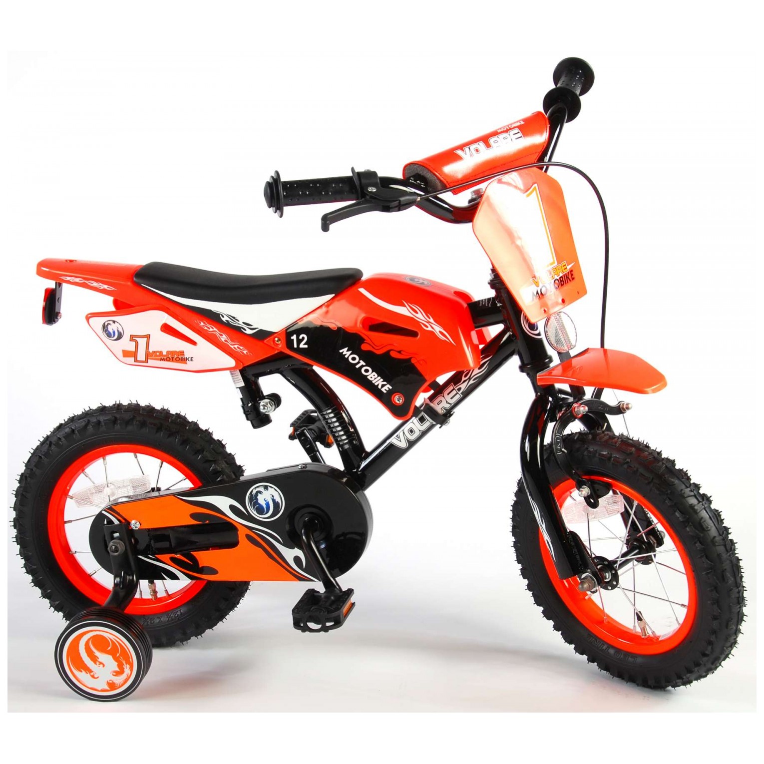 Volare Motorbike Fiets - 12 inch - Oranje