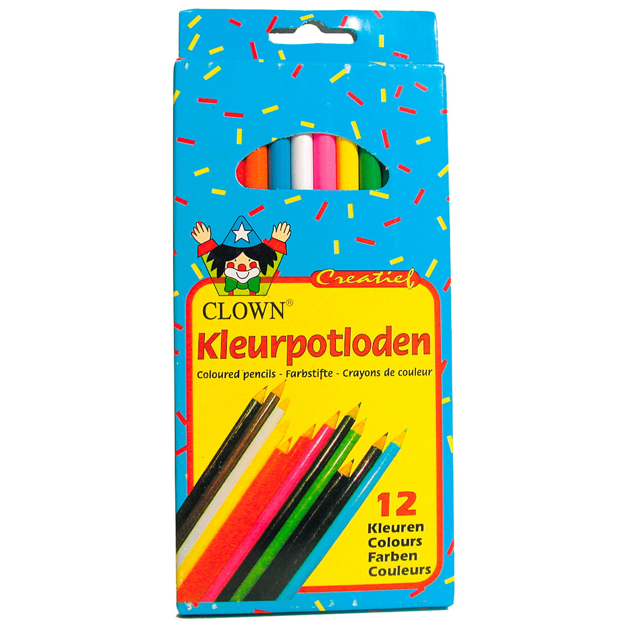 Clown Kleurpotloden, 12st.