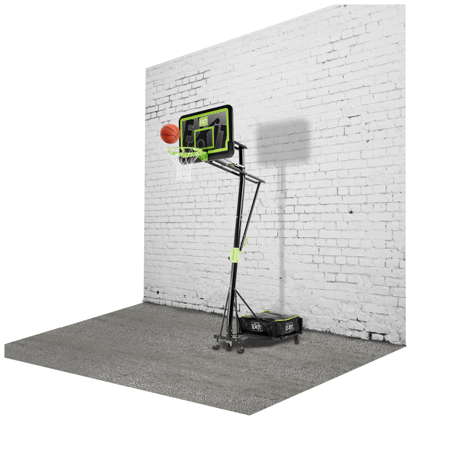 EXIT Galaxy verplaatsbaar basketbalbord op wielen - black ed