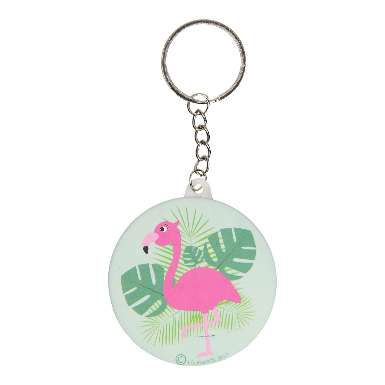 Schlüsselanhänger Flamingo mit Spiegel