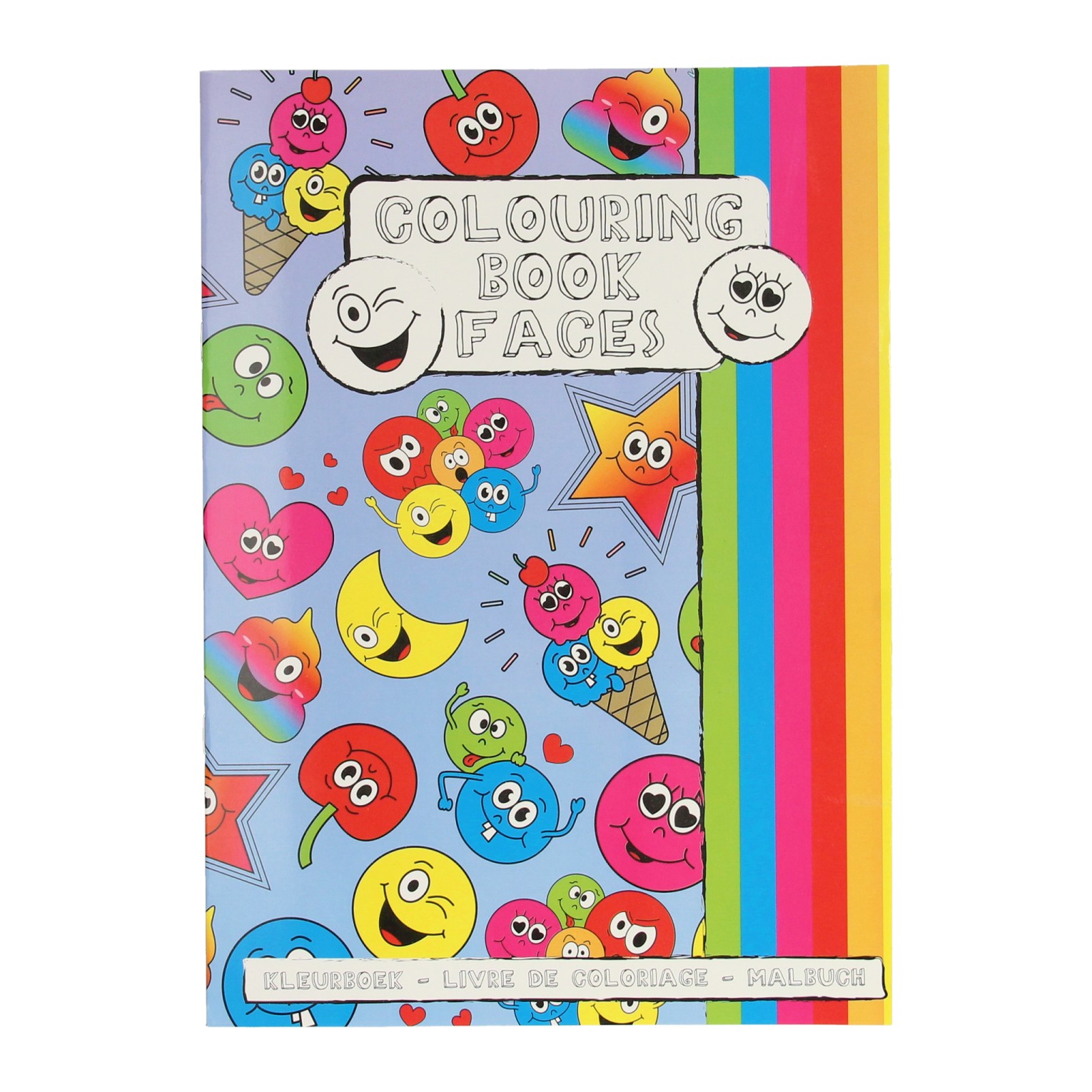 Malbuch mit Stickerbogen Smiley