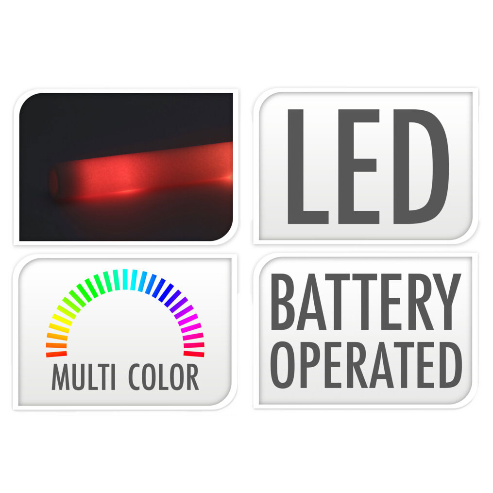 Farbwechselnder LED-Leuchtstab, 47 cm