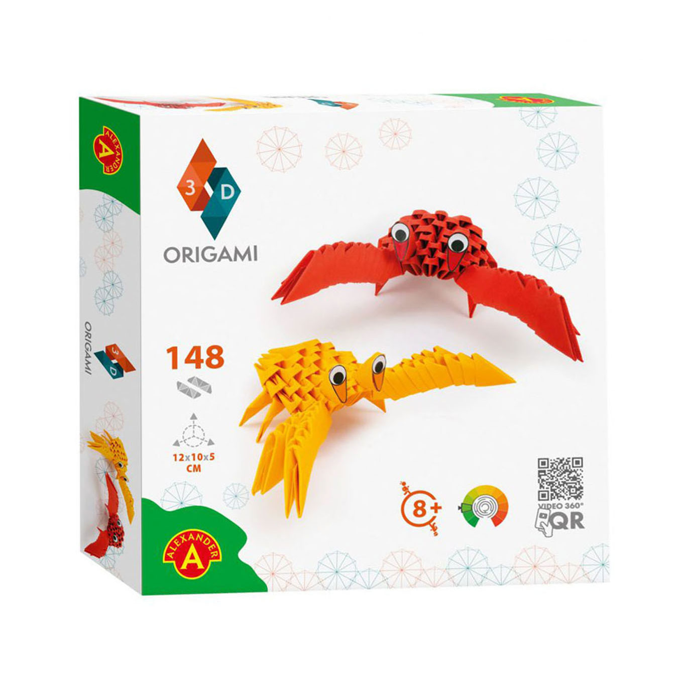 ORIGAMI 3D - Krabben, 148 Stück.
