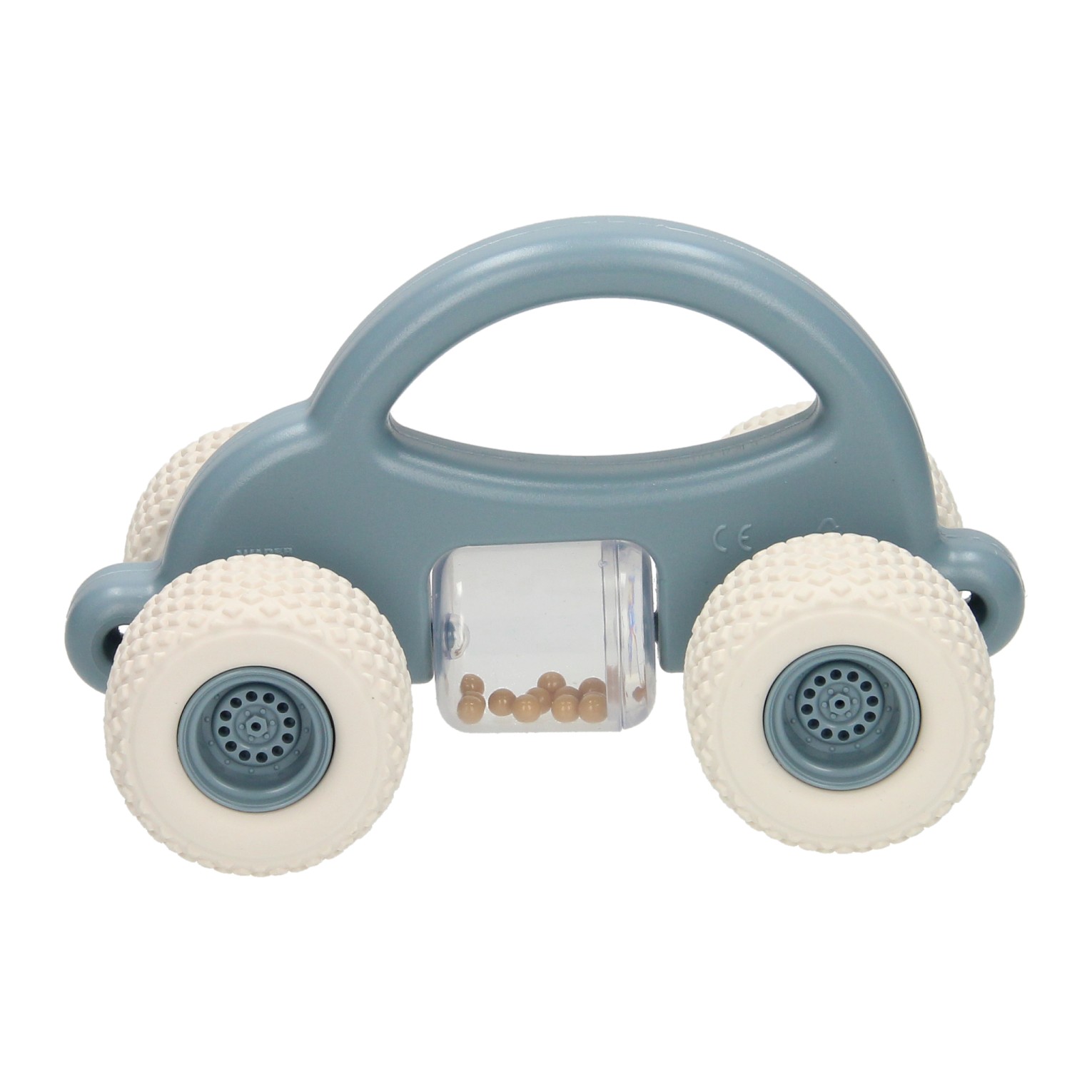 Peuter Speelgoedauto met Rammelaar - Pastel Blauw