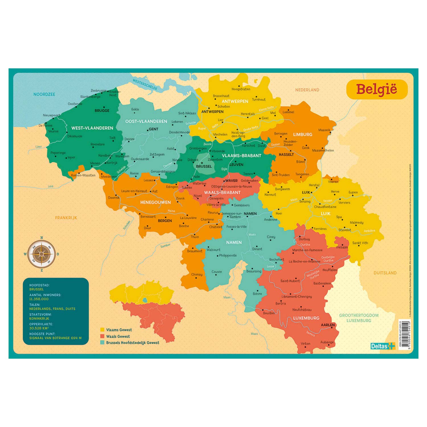 Lernachterbahn - Karte Belgien