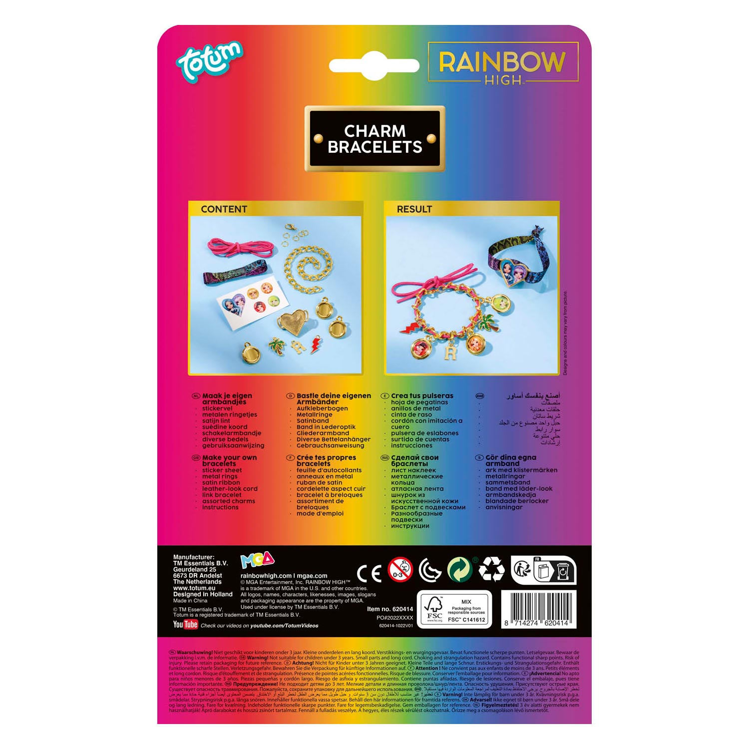 Totum Rainbow High - Charm Bracelets Armbandjes Maken