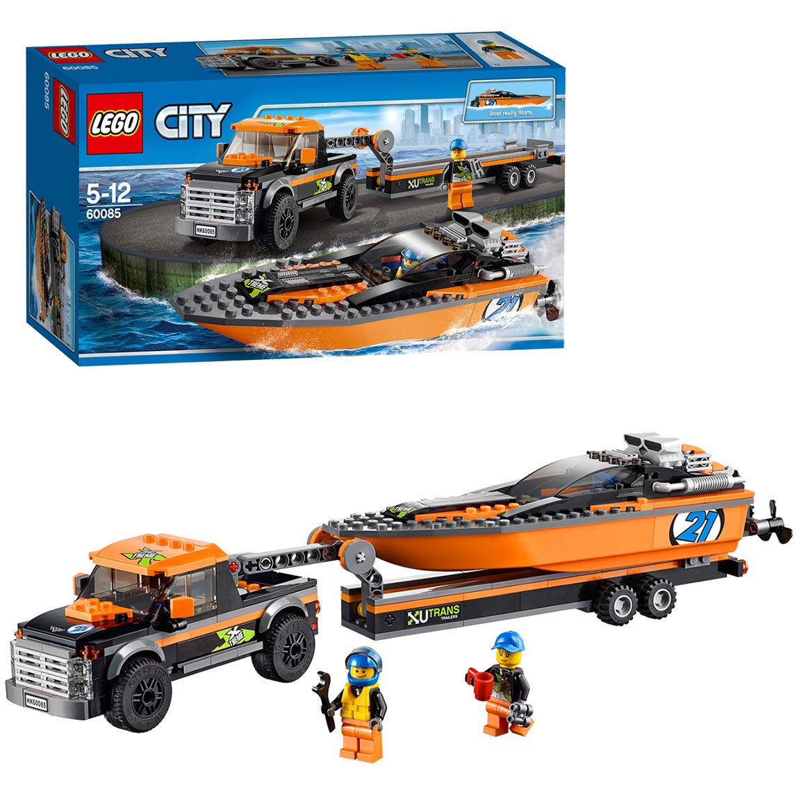 LEGO City 60085 4x4 met Speedboot