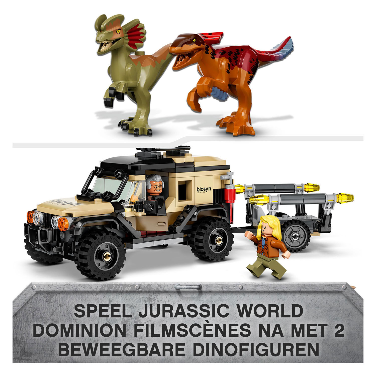 LEGO Jurassic 76951 Pyroraptor- und Dilophosaurus-Transport