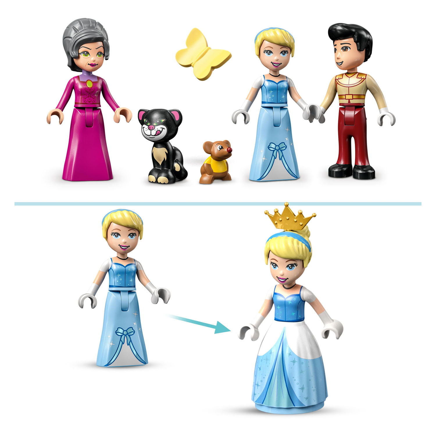 LEGO Disney Princess 43206 Het kasteel van Assepoester en de Prins
