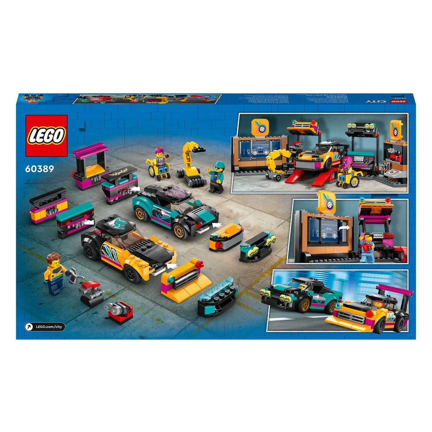 LEGO City 60389 Garage voor Aanpasbare Auto's