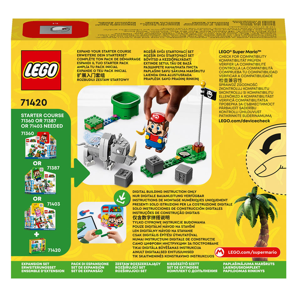 LEGO Super Mario 71420 Uitbreidingsset: Rambi de Neushoorn